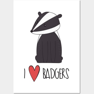 I Love Badgers Posters and Art